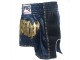 Pantalones Retro Muay Thai de Lumpinee : LUMRTO-003 Azul marino